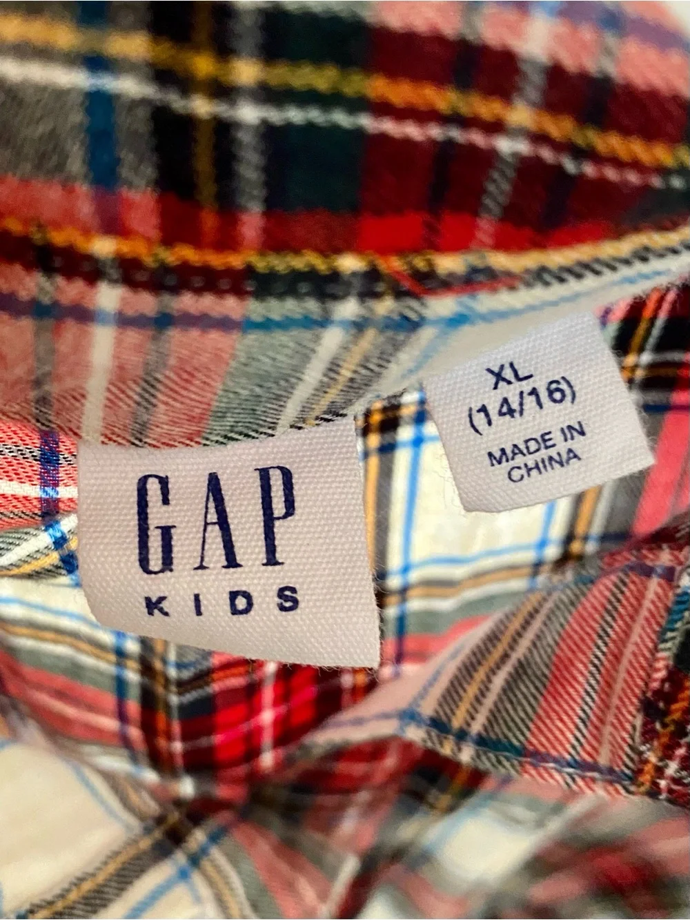 GAP cozy plaid